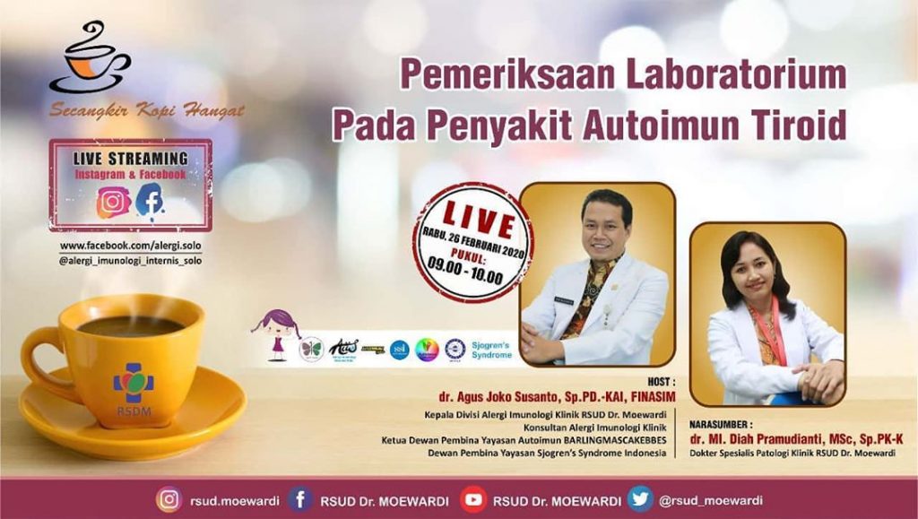Program Live Streaming SKHT Tentang Pemeriksaan Laboratorium Pada Penyakit Autoimun Tiroid