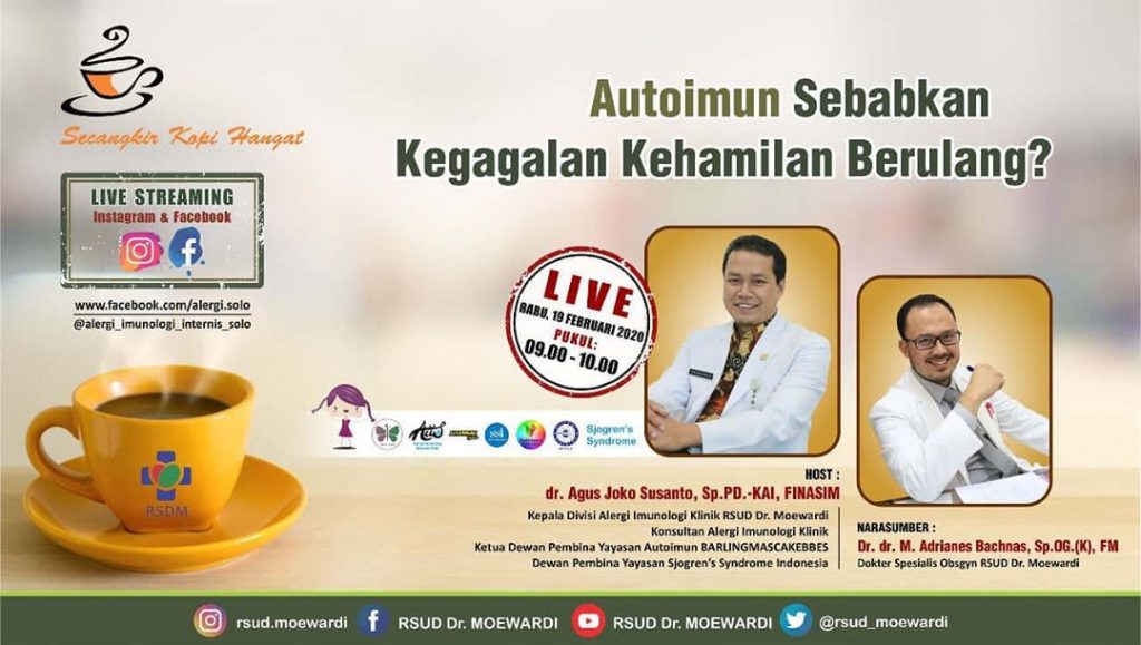 Program Live Streaming Secangkir Kopi Hangat Tema Autoimun Sebabkan Kegagalan Kehamilan