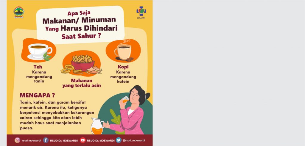 Makanan/ Minuman yang Harus Dihindari Saat Sahur
