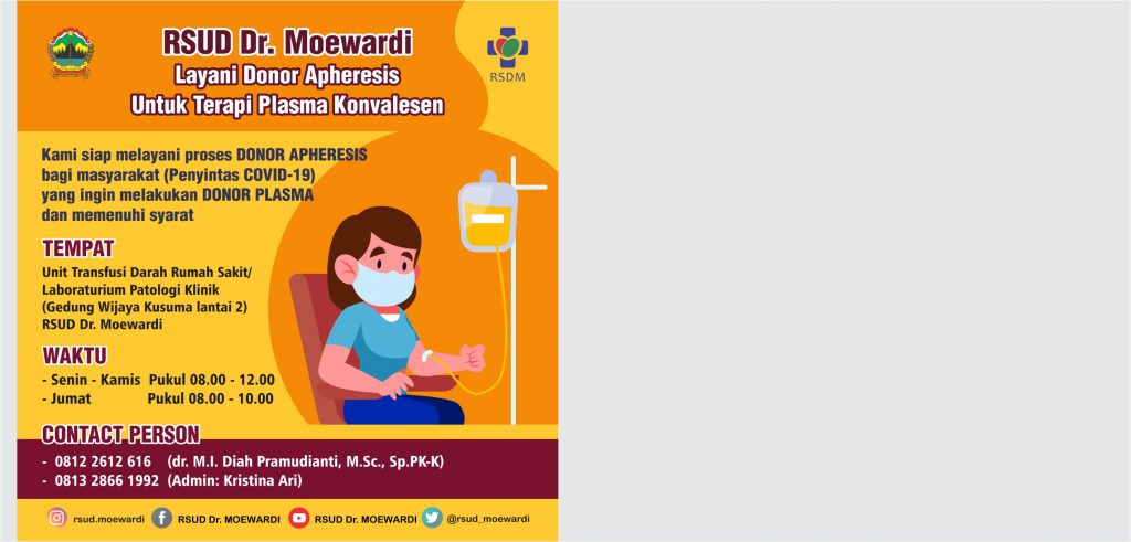 RSUD Dr. Moewardi Layani Donor Apheresis Untuk Terapi Plasma Konvalesen