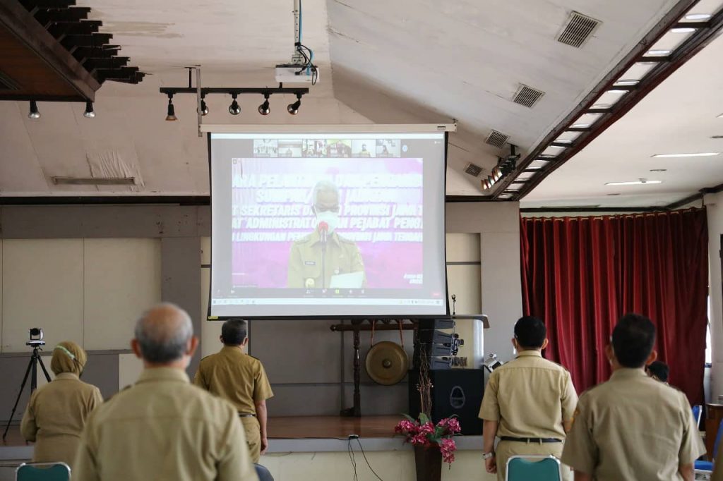 Upacara Pelantikan dan Pengambilan Sumpah Jabatan Pejabat Sekretaris Daerah, Pejabat Administrator, dan Pejabat Pengawas di Lingkungan Pemerintah Provinsi Jawa Tengah