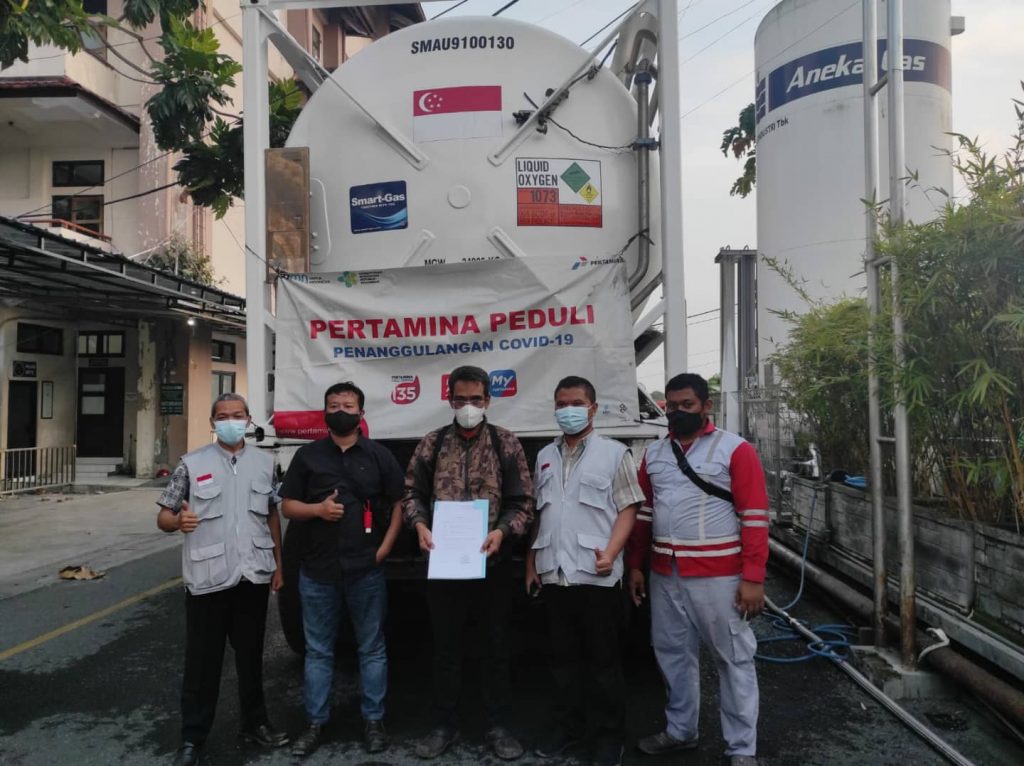 Bantuan Liquid Oksigen oleh PT. PERTAMINA