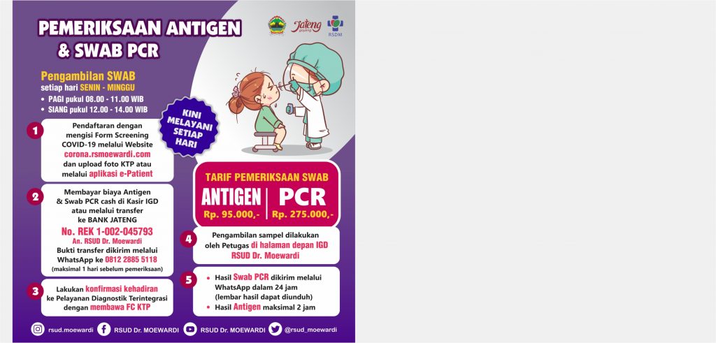 Pemeriksaan Antigen & Swab PCR