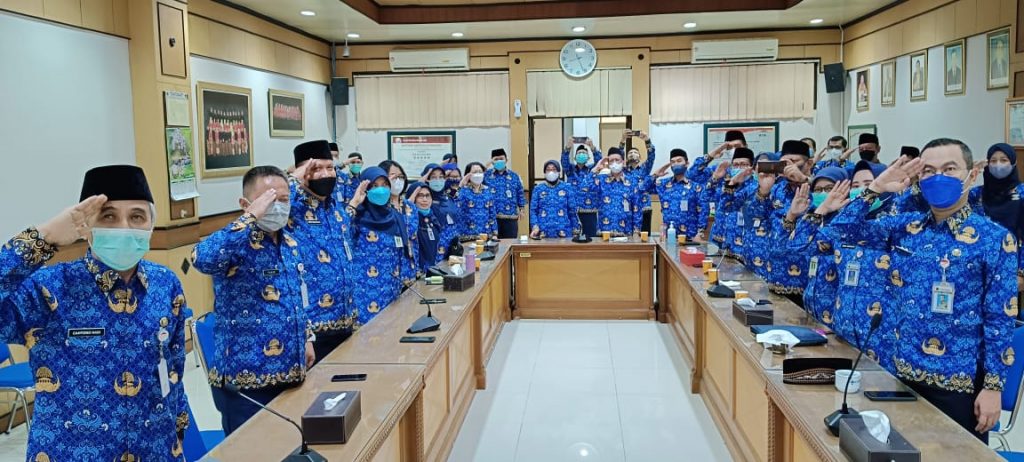 Upacara Peringatan Hari Kesaktian Pancasila Secara Daring di RSUD Dr. Moewardi