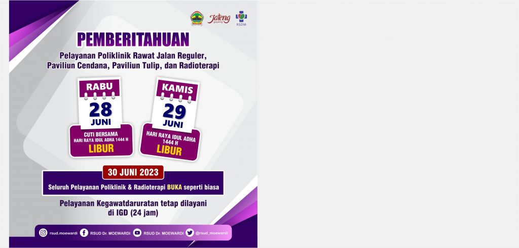 Pemberitahuan Waktu Pelayanan Hari Raya Idul Adha & Cuti Bersama Tahun 2023