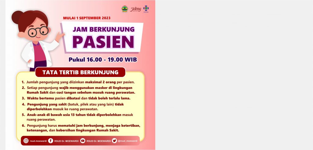 Jam Berkunjung Pasien di RSUD Dr. Moewardi Mulai 1 September 2023