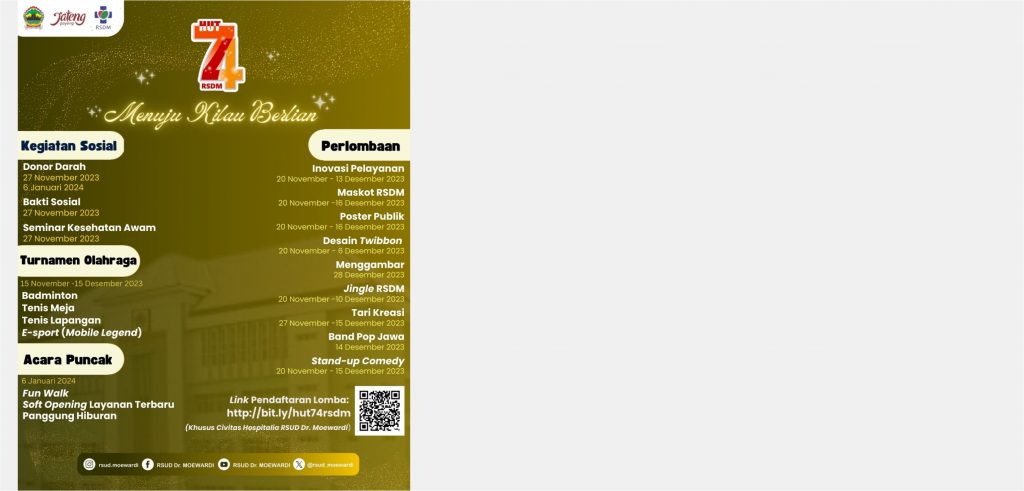 Rangkaian Kegiatan “Menuju Kilau Berlian” 74 Tahun RSUD Dr. Moewardi